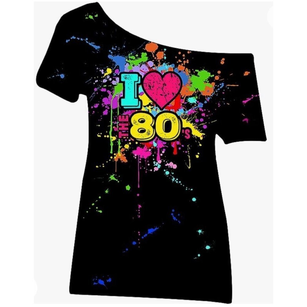 80'S Shirt and Accessories Medium Halloween Costume